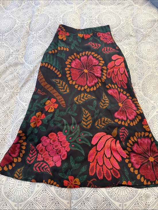 FARM Rio Dresses & Skirts - Farm Rio Floral Skirt in Black and Pink